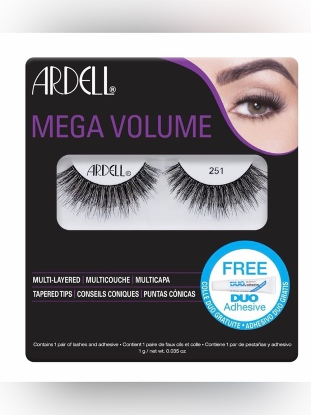 Ardell Mega Volume False Eyelashes - Black and Purple Accents